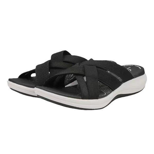 Damen flexible Riemchen-Sandalen mit anatomischer Fußbettung EB