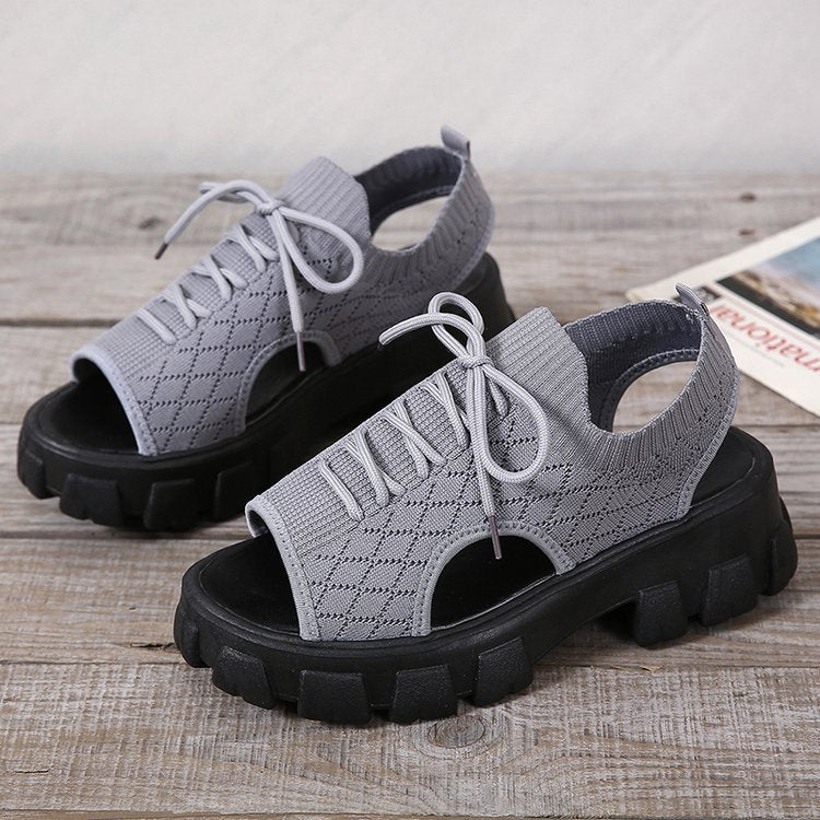 Damen Sportliche Sandalen mit atmungsaktivem Obermaterial und rutschfester Sohle EB
