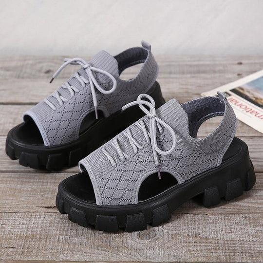 Damen Sportliche Sandalen mit atmungsaktivem Obermaterial und rutschfester Sohle EB