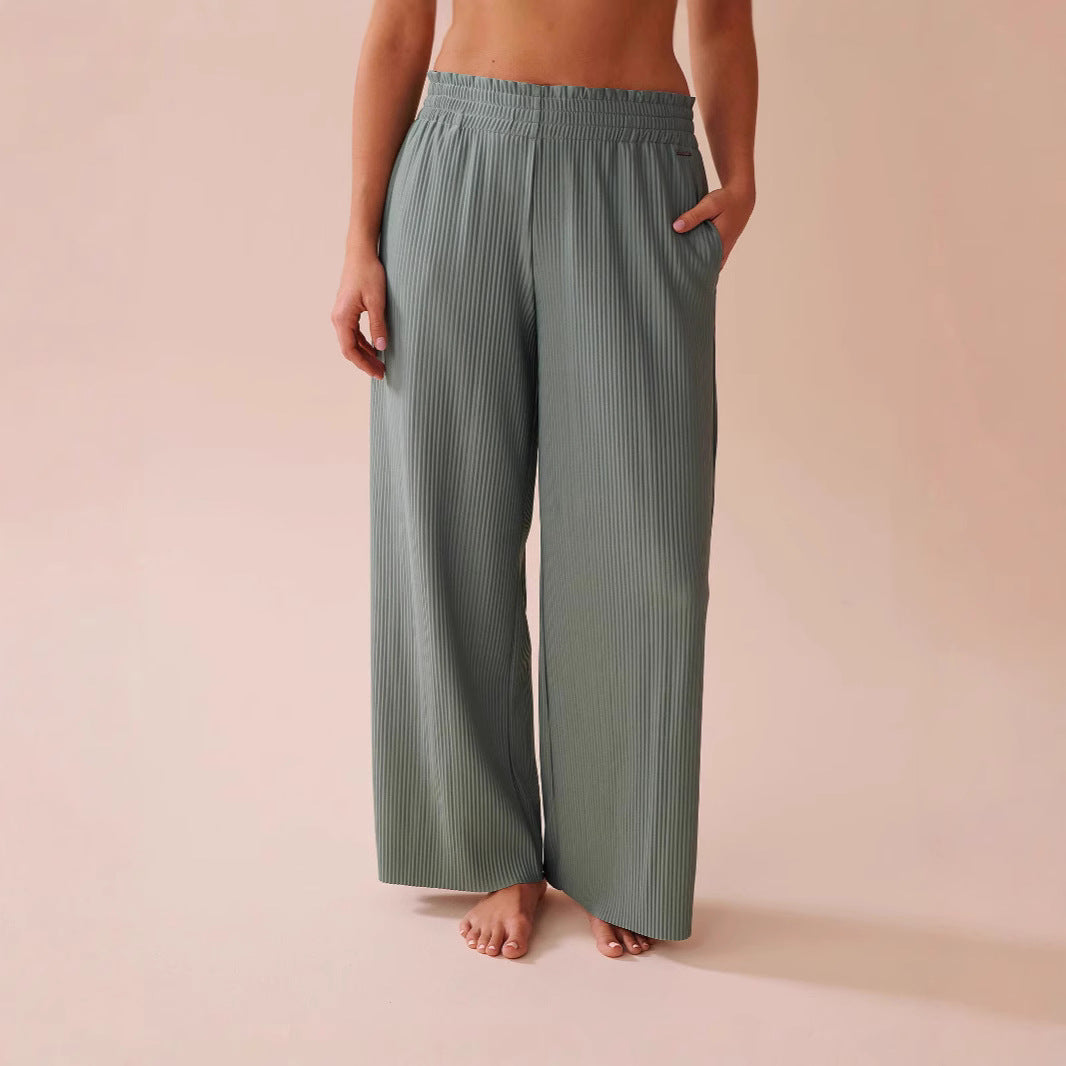 Damen elegante Plissierte Freizeithose EB