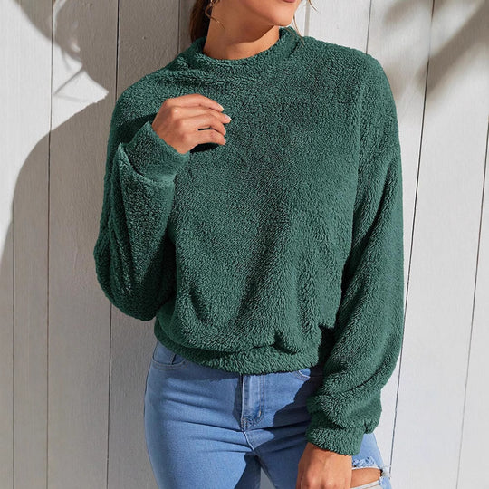 Damen Flauschiger Freizeitpullover EB