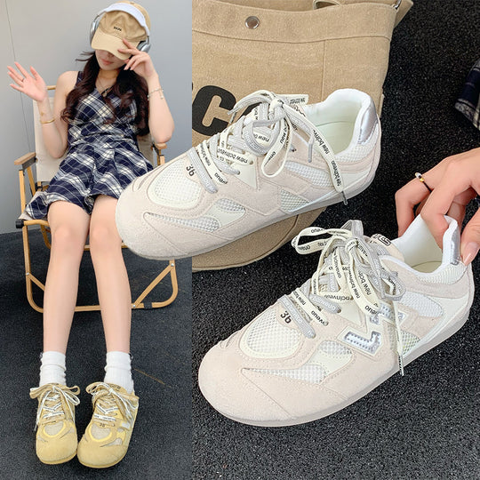Damen Sportliche Sneakers mit atmungsaktivem Mesh-Obermaterial und rutschfester Sohle EB