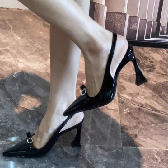 Damen elegante Slingback High Heels mit stilvollem Absatz EB
