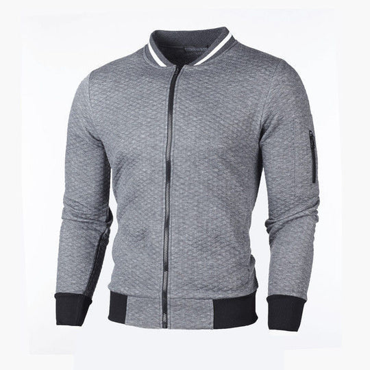 Herren Sweatjacke mit hochwertiger Struktur und sicherer Reißverschlusstasche EB