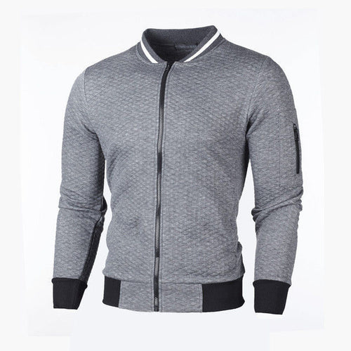 Herren Sweatjacke mit hochwertiger Struktur und sicherer Reißverschlusstasche EB