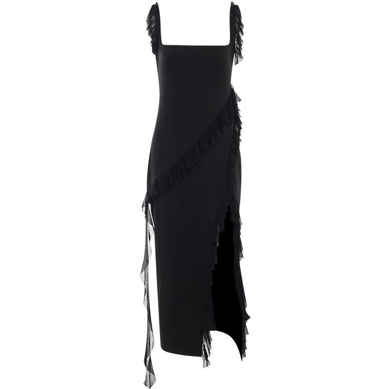 Damen verspieltes Rüschensommerkleid EB