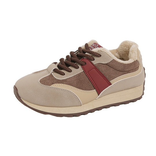 Damen Komfortable Winter Sneakers mit weichem Fleecefutter EB