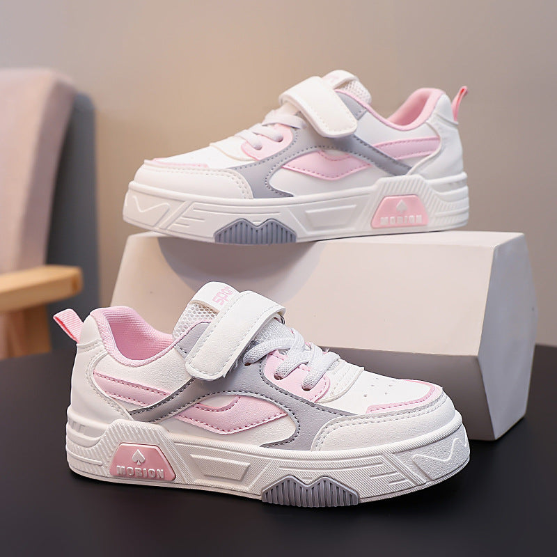 Damen sportliche Sneakers mit Klettverschluss und gepolsterter Innensohle EB