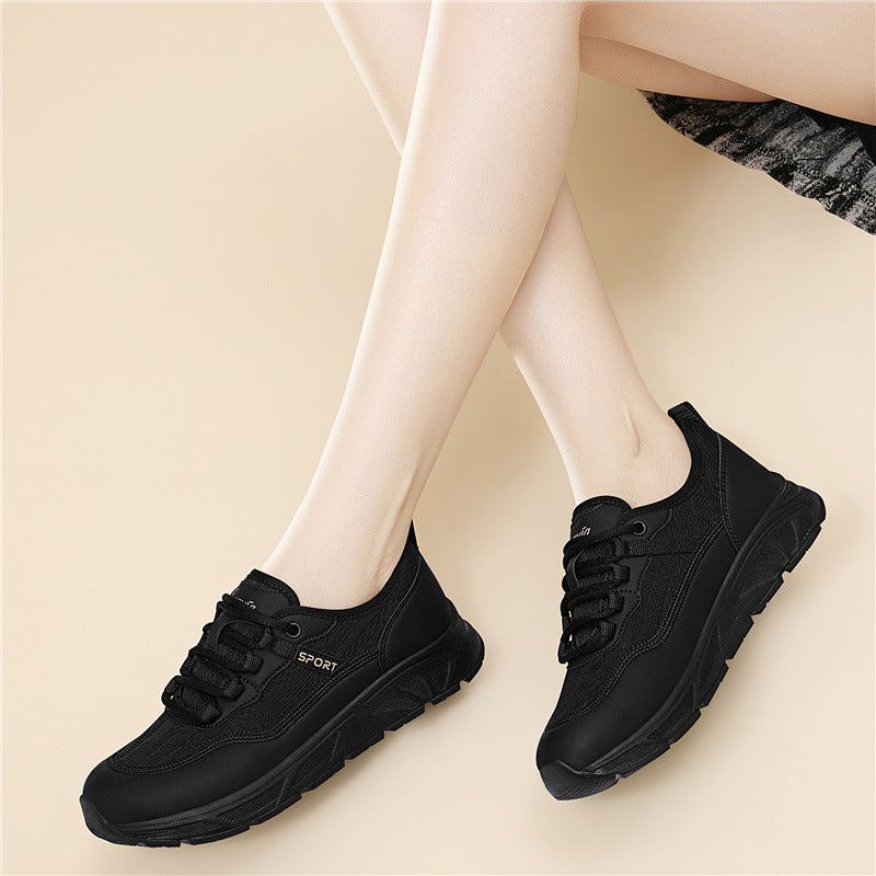 Damen Sportliche Freizeit-Sneaker mit elastischem Schnürsystem und dämpfender Sohle EB