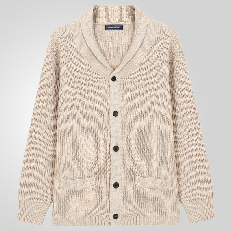 Herren Strickjacke mit strukturiertem Design und eleganten Knöpfen EB