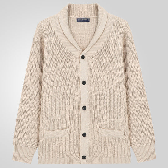 Herren Strickjacke mit strukturiertem Design und eleganten Knöpfen EB