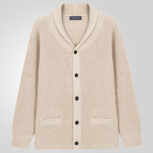 Herren Strickjacke mit strukturiertem Design und eleganten Knöpfen EB
