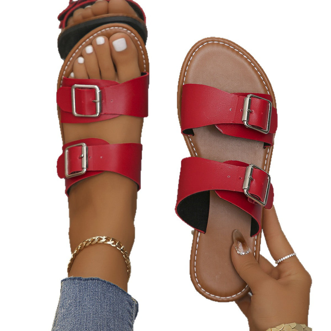 Damen Komfortable Clogs mit doppelt verstellbarem Riemendesign EB