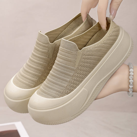 Damen modische Komfort-Slipper mit luftdurchlässigem Obermaterial und rutschfester Sohle EB