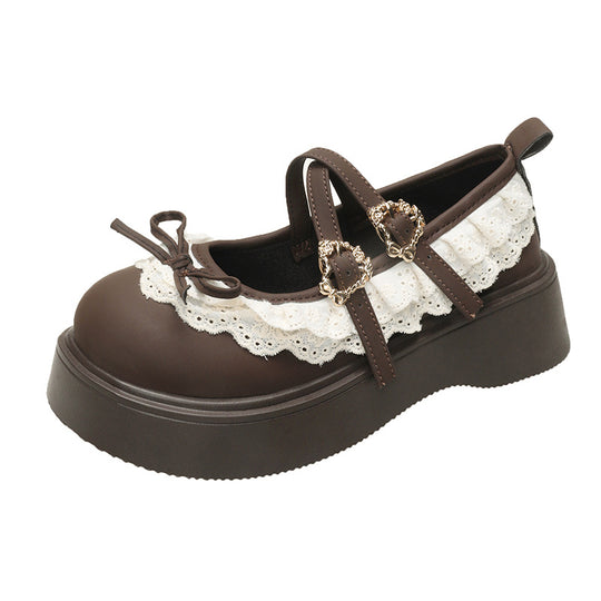 Damen Komfortable Plateau-Mules mit dekorativen Riemen und Schleifen-Detail EB