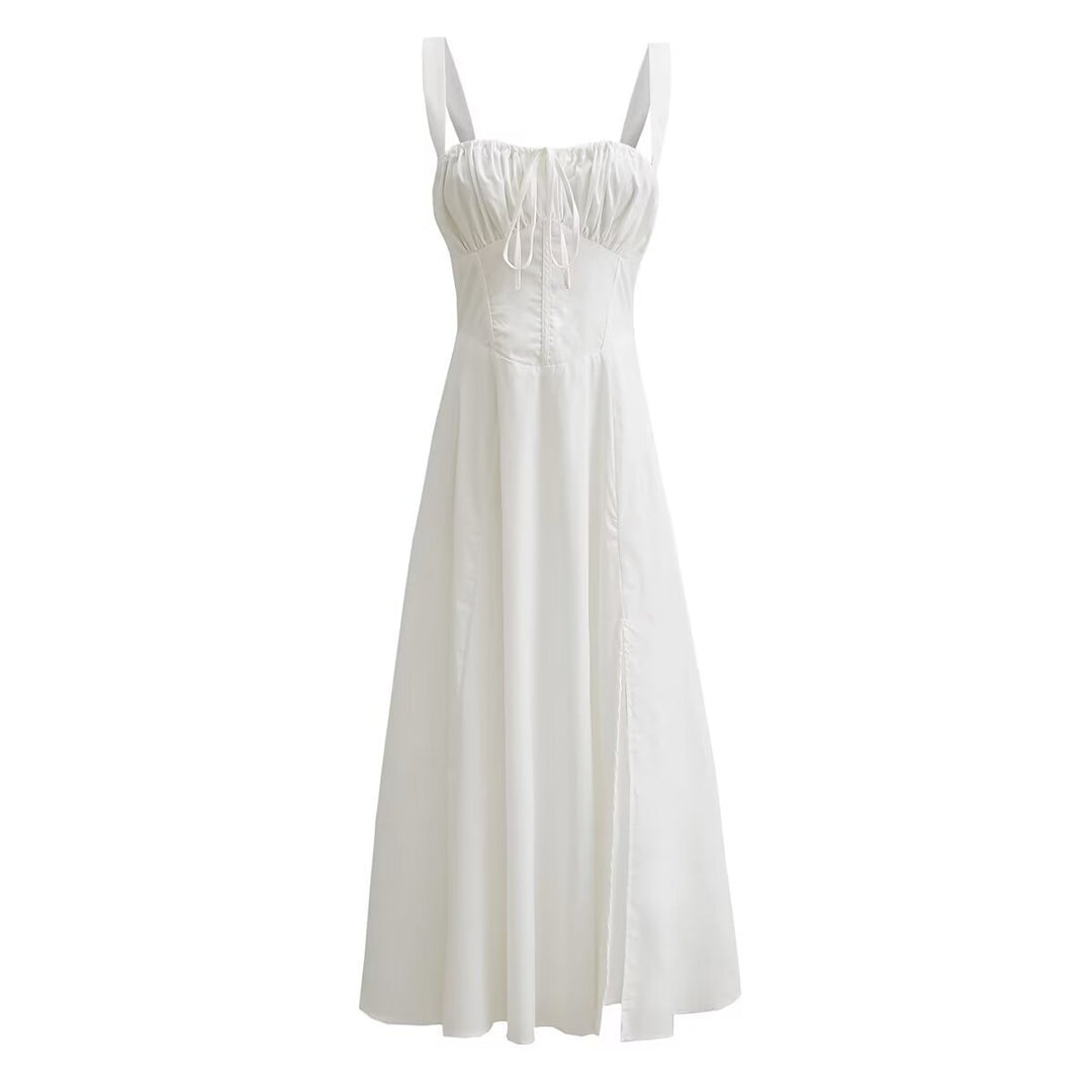 Damen Maxikleid mit gerafftem Oberteil EB