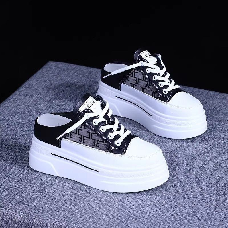 Damen Plateau Sneakers mit modischem Slingback-Design und atmungsaktiver Obermaterial EB