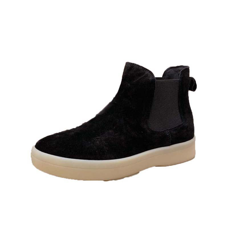 Damen Chelsea Boots aus hochwertigem Wildleder mit flexiblem Gummizug EB