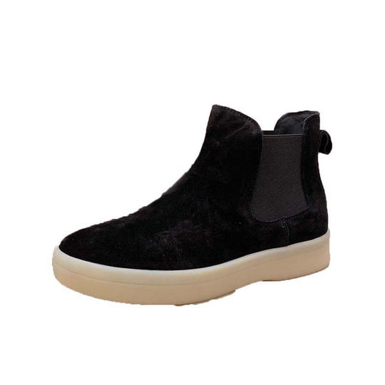 Damen Chelsea Boots aus hochwertigem Wildleder mit flexiblem Gummizug EB