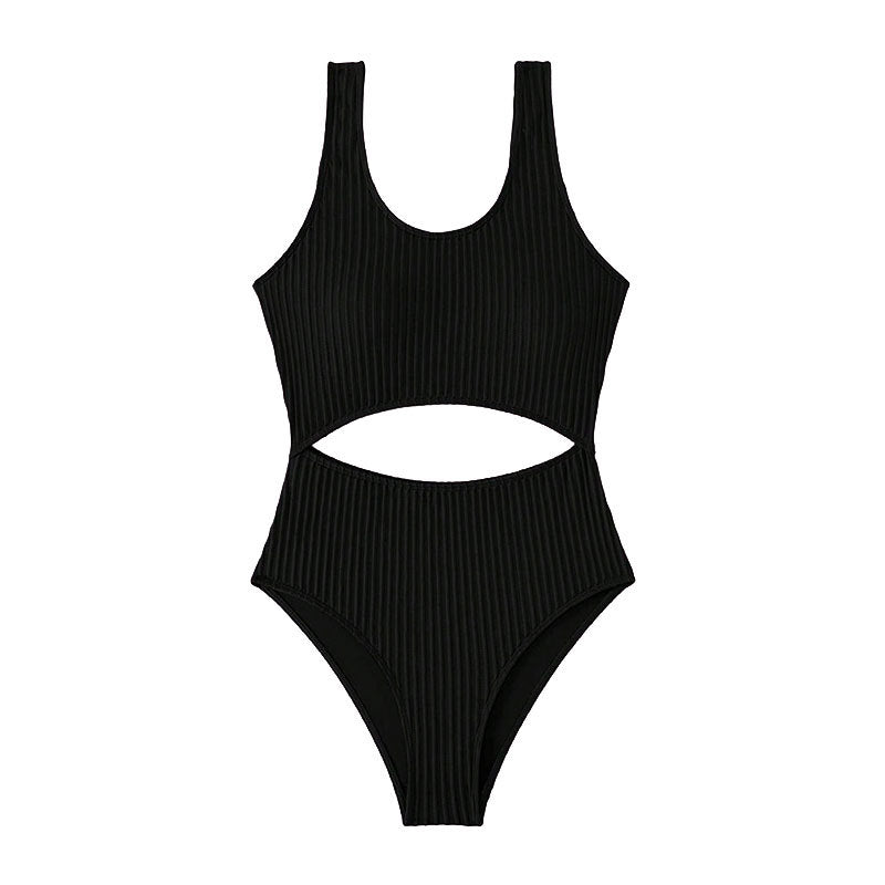 Damen Einteiler Badeanzug mit modernem Cut-Out und strukturiertem Design EB