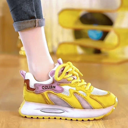 Damen Sportliche Sneaker mit atmungsaktiver Oberfläche und dämpfendem Sohlenprofil EB
