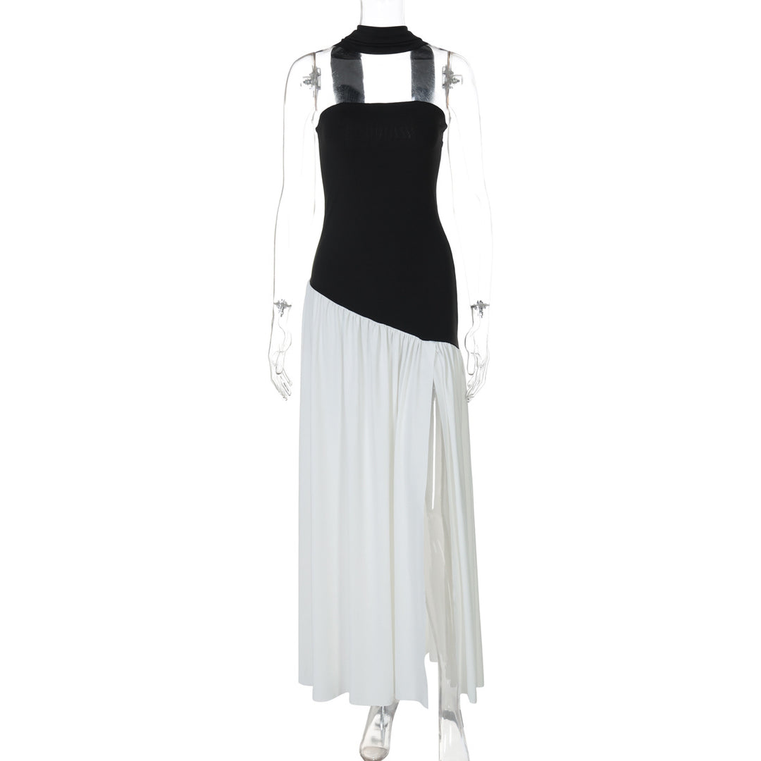 Damen Maxikleid mit raffiniertem Cut-Out-Design und asymmetrischem Saum EB