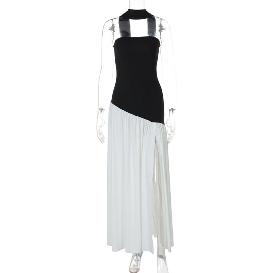 Damen Maxikleid mit raffiniertem Cut-Out-Design und asymmetrischem Saum EB