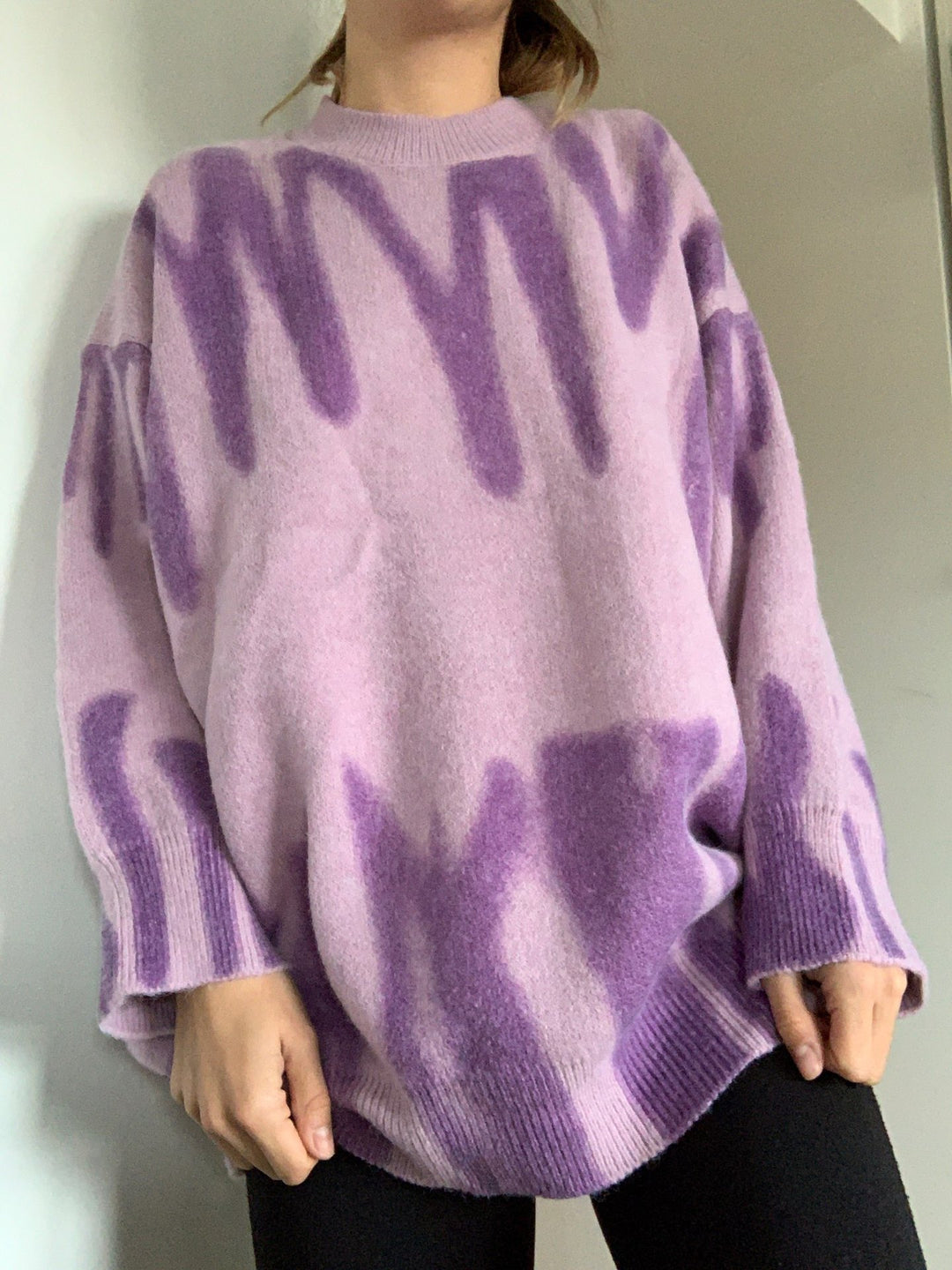 Damen Lässiger Pullover mit einzigartigem Farbverlauf und weitem Schnitt EB