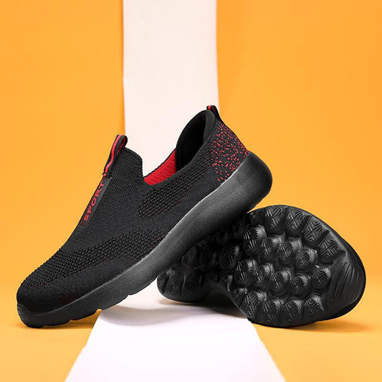 Damen Einfache und atmungsaktive Slip-On Sneakers EB