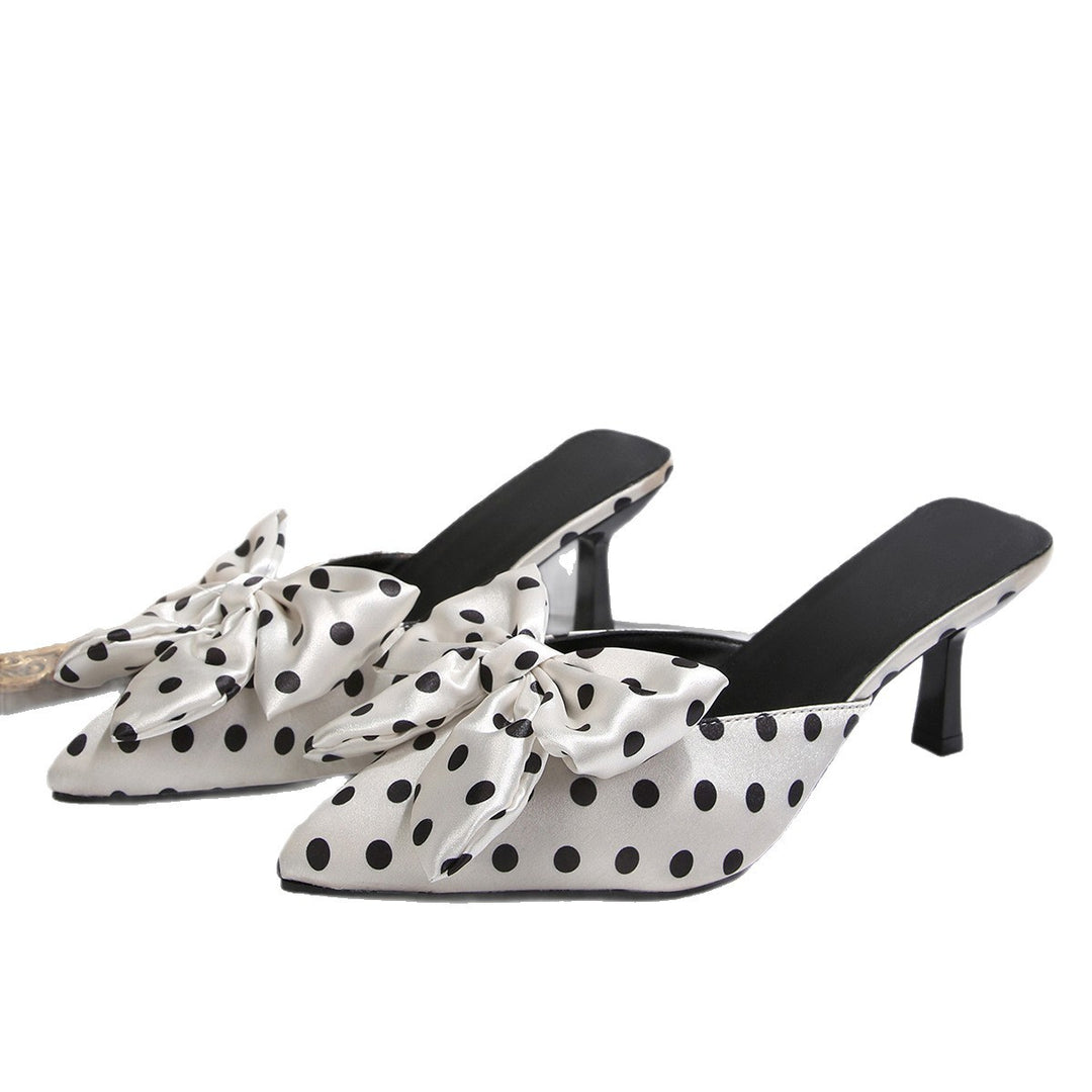 Damen elegante Mules mit verspieltem Schleifen-Design EB