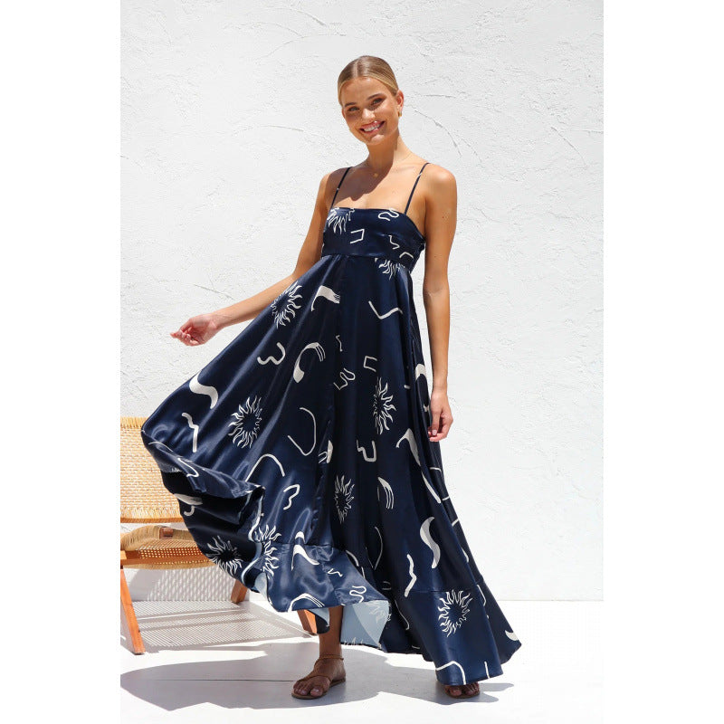 Damen Maxikleid mit kunstvollem Muster EB