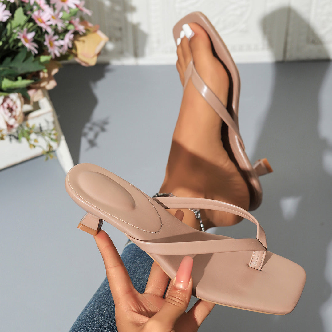 Damen Slingback-Sandalen mit elegantem minimalistischem Design und bequemer Absatzhöhe EB