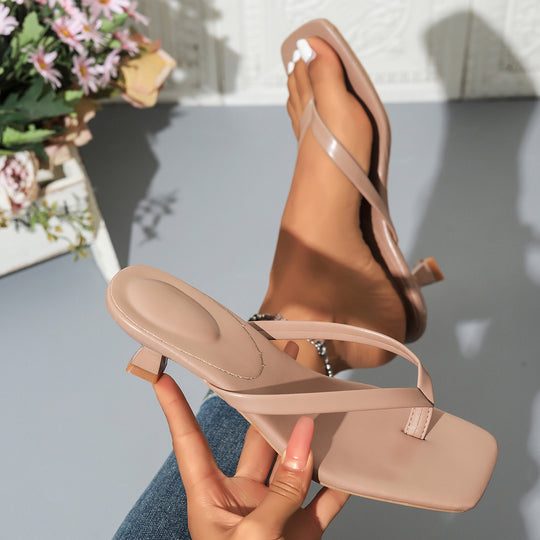Damen Slingback-Sandalen mit elegantem minimalistischem Design und bequemer Absatzhöhe EB