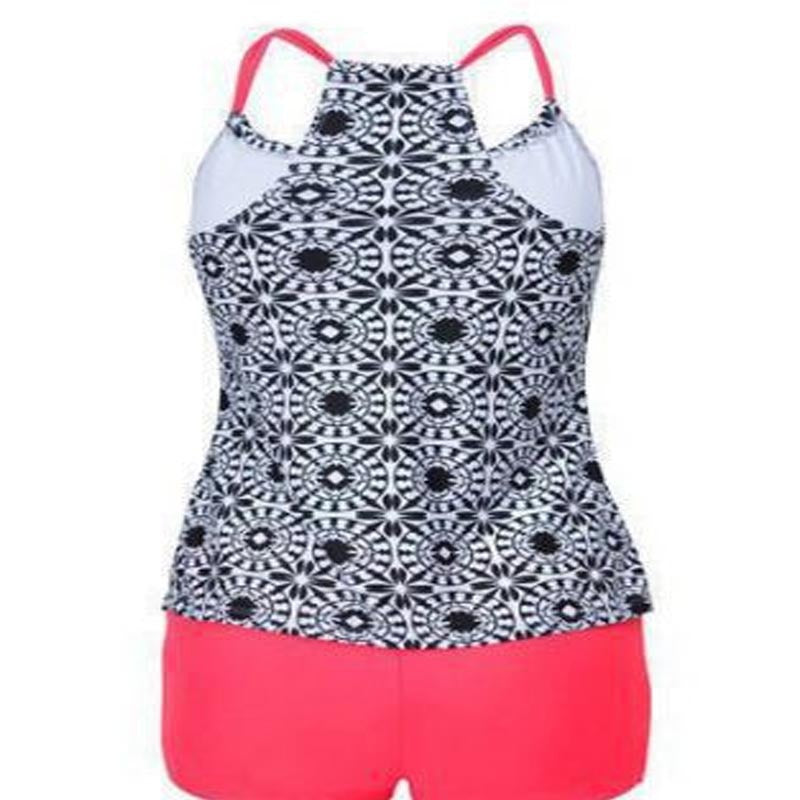 Damen Sport-Tankini mit modischem Mustermix und komfortablen Badeshorts EB