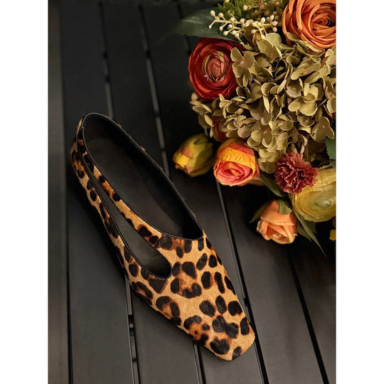 Damen Ballerinas mit elegantem Tiermuster und geschmeidiger Innenpolsterung EB