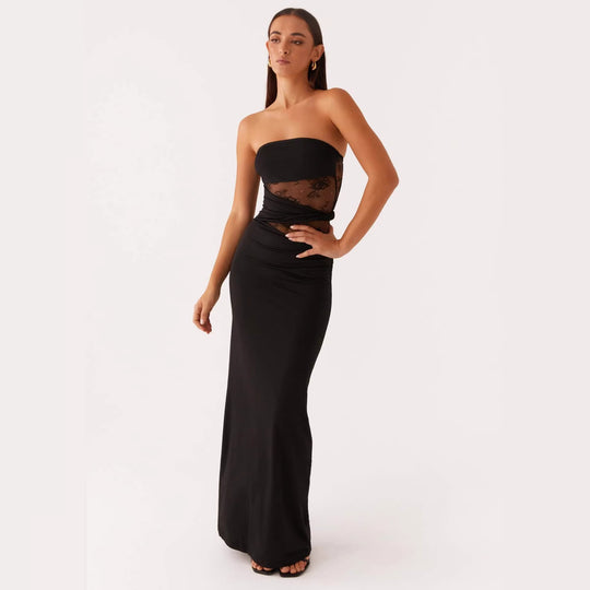 Damen Elegantes Minikleid mit verführerischem Spitzenoberteil und figurbetontem Schnitt EB