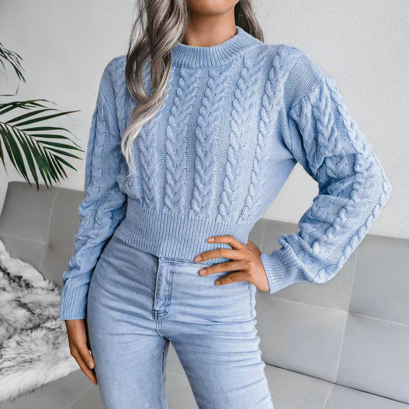 Damen Strickpullover mit strukturiertem Zopfdesign EB