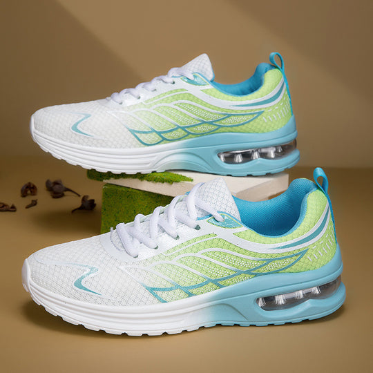 Damen Luftpolster Sneakers mit atmungsaktivem Mesh-Obermaterial und flexibler Sohle EB