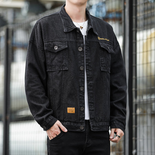 Herren Denimjacke im lässigen Stil mit funktionalen Pattentaschen und robustem Design EB