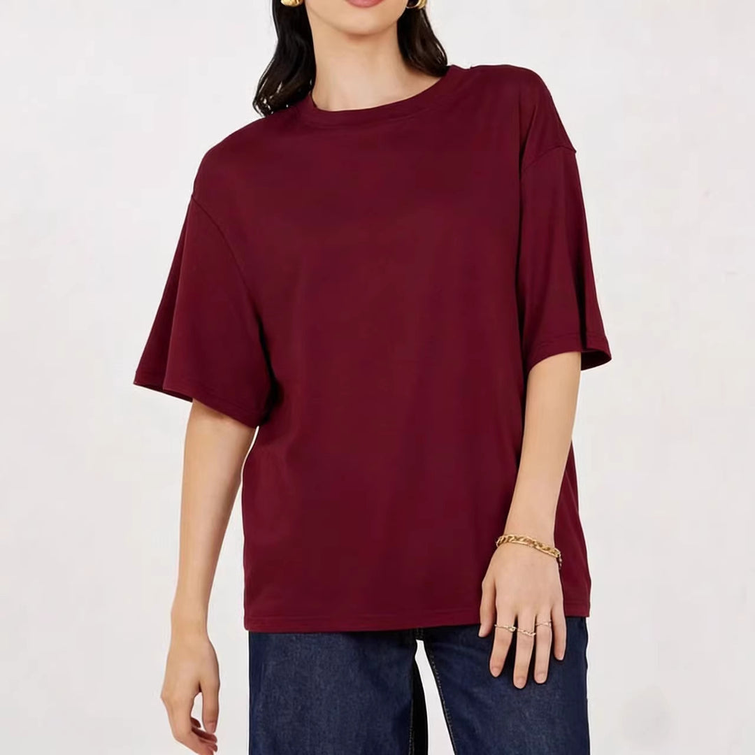 Damen Übergröße Shirt mit lässigem Schnitt und kurzarm EB