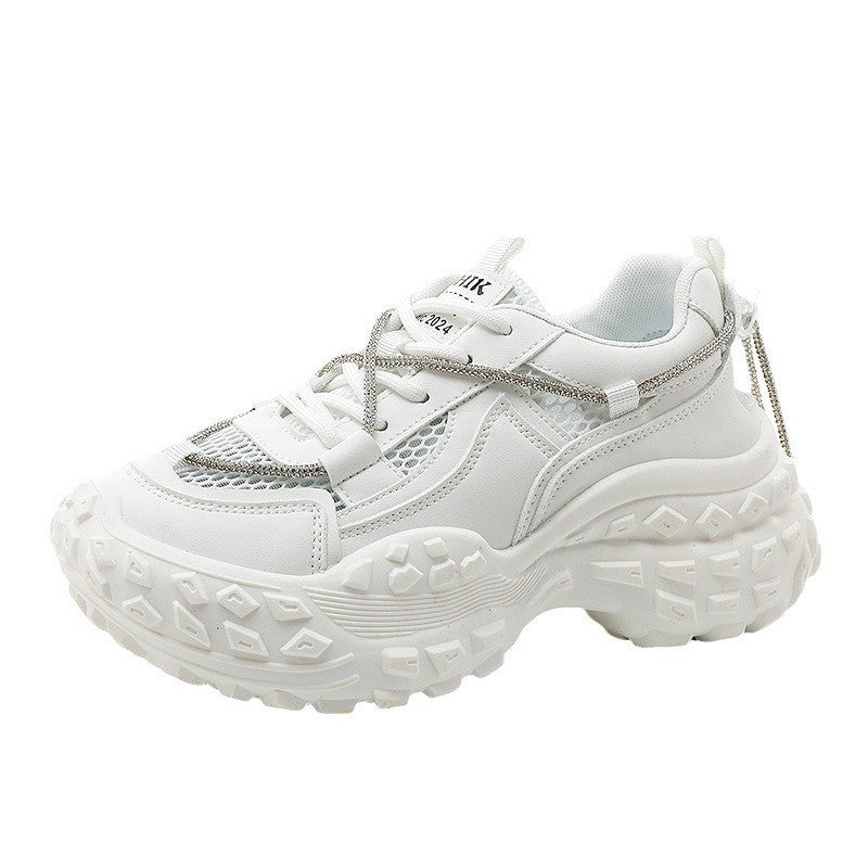Damen bequeme und stylische Sneakers mit rutschfester Sohle und atmungsaktiver Mesh-Oberfläche EB