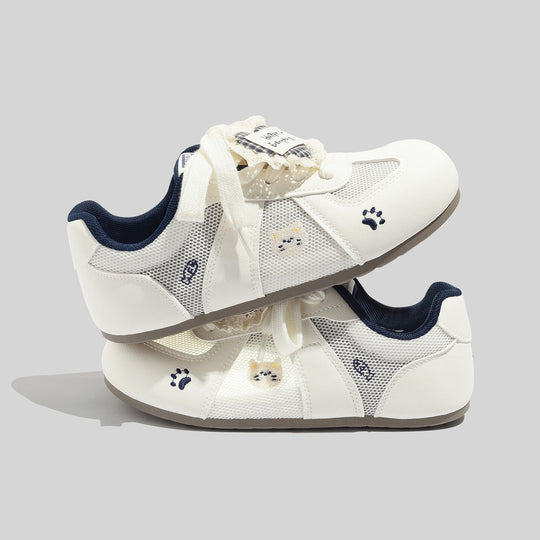 Damen Sportliche Sneakers mit niedlichem Tiermotiv und atmungsaktiver Mesh-Oberfläche EB