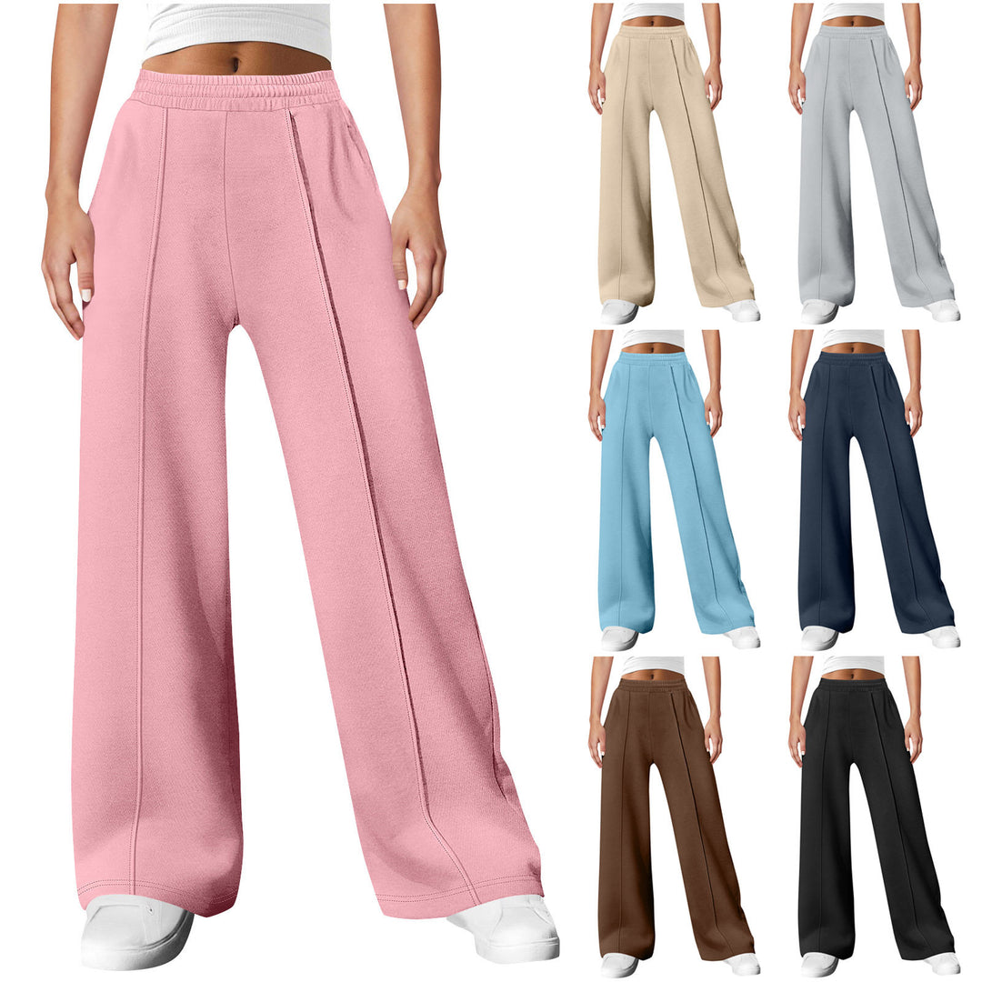 Damen nan elegante Bundfalten-Hose mit hohem Komfortbund, Bügelfalte und seitlichen Eingrifftaschen EB