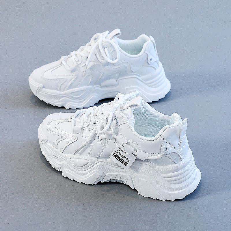 Damen modische Chunky Sneakers mit atmungsaktiver Mesh-Oberfläche und dämpfendem Sohlenprofil EB