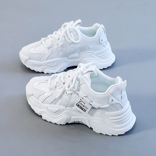 Damen modische Chunky Sneakers mit atmungsaktiver Mesh-Oberfläche und dämpfendem Sohlenprofil EB