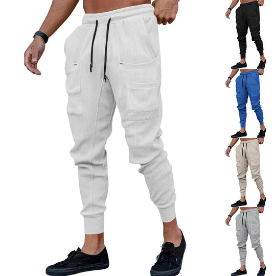 Herren lässige Cargo-Jogginghose mit elastischem Bund und praktischen Taschen EB