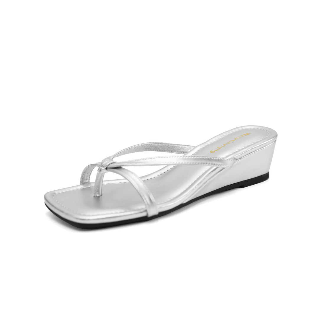 Damen Wedge-Sandalen mit elegantem Kreuzriemen-Design EB