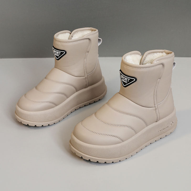 Damen warme Winterstiefel mit kuscheligem Innenfutter und robustem Profil EB
