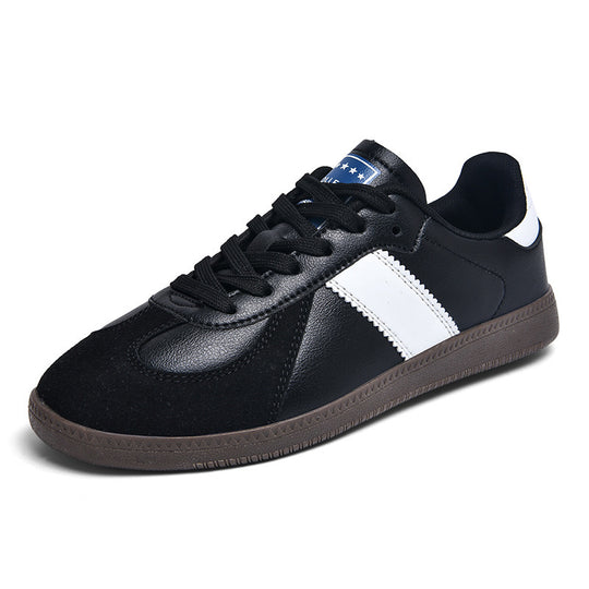 Unisex nan urbaner Tennis-Sneaker mit Veloursleder-Overlays gepolstertem Fersenkragen und vulkanisierter Gummisohle EB
