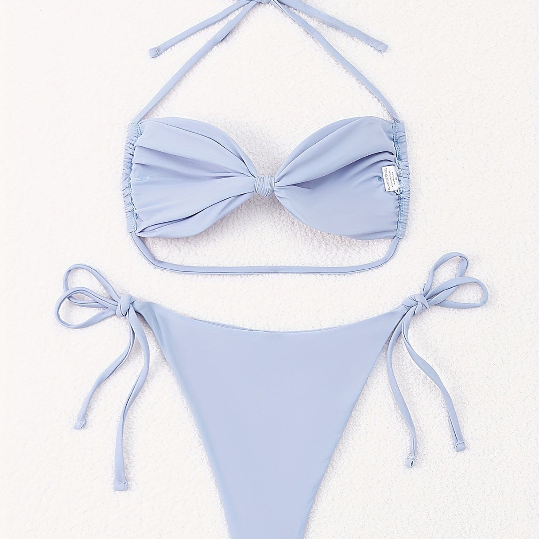 Damen Bandeau-Bikini mit tausend Möglichkeiten zur Anpassung EB